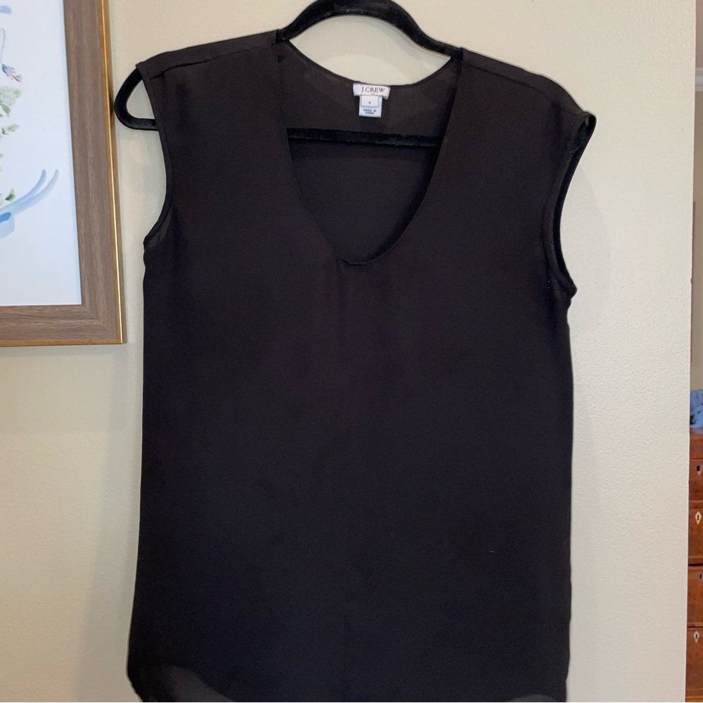 J.Crew Sheer black top